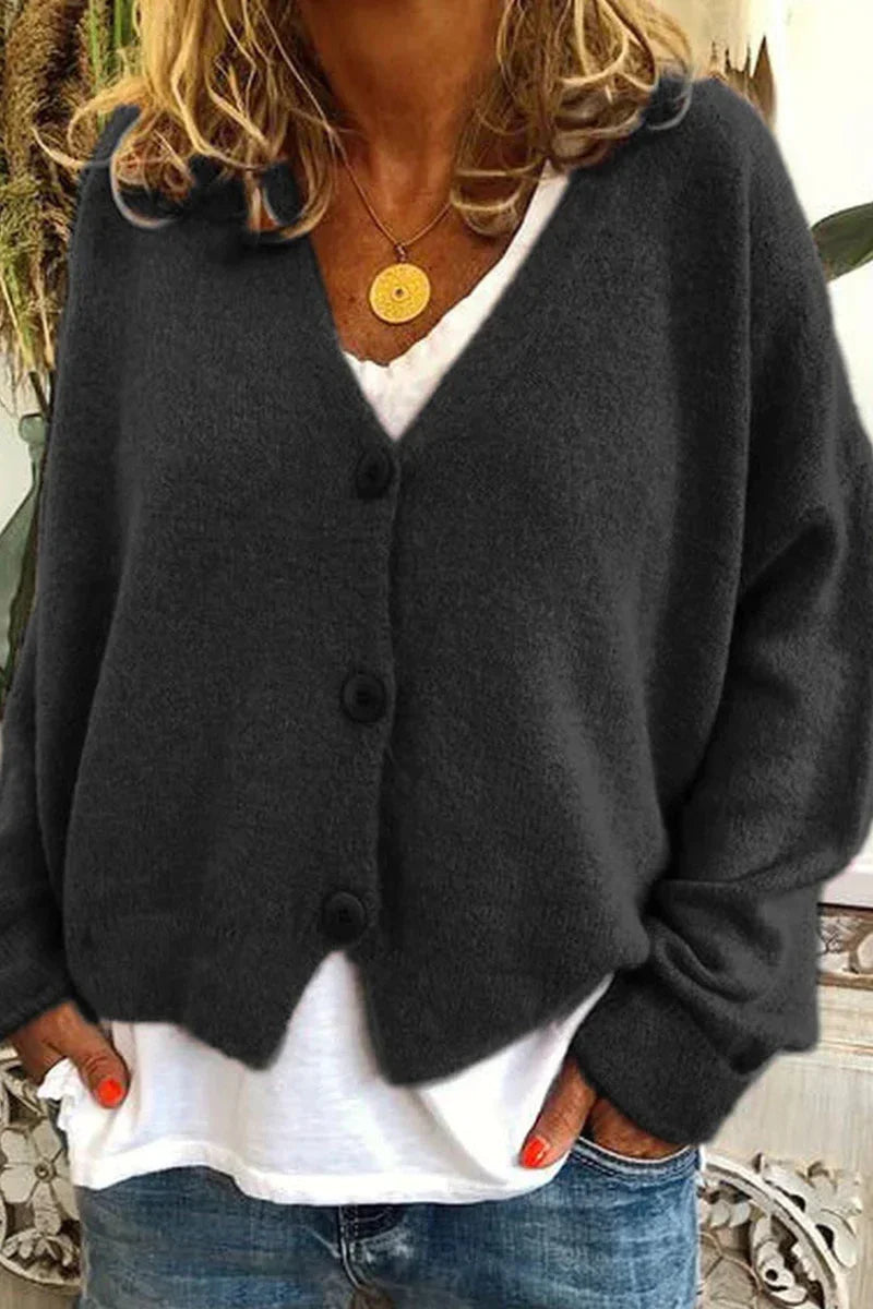 CALYRIA™ – Button-Up Knit Cardigan