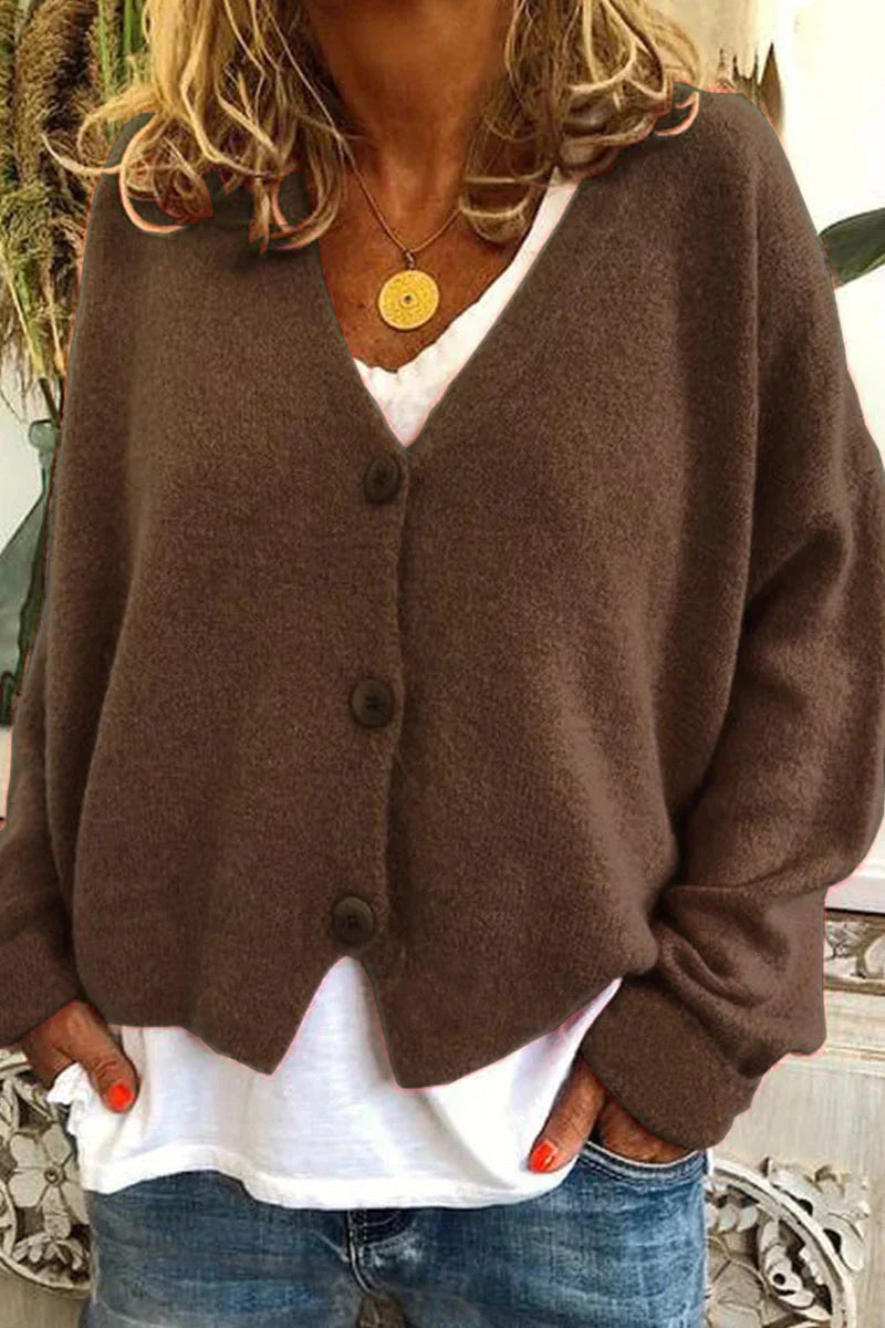 CALYRIA™ – Button-Up Knit Cardigan