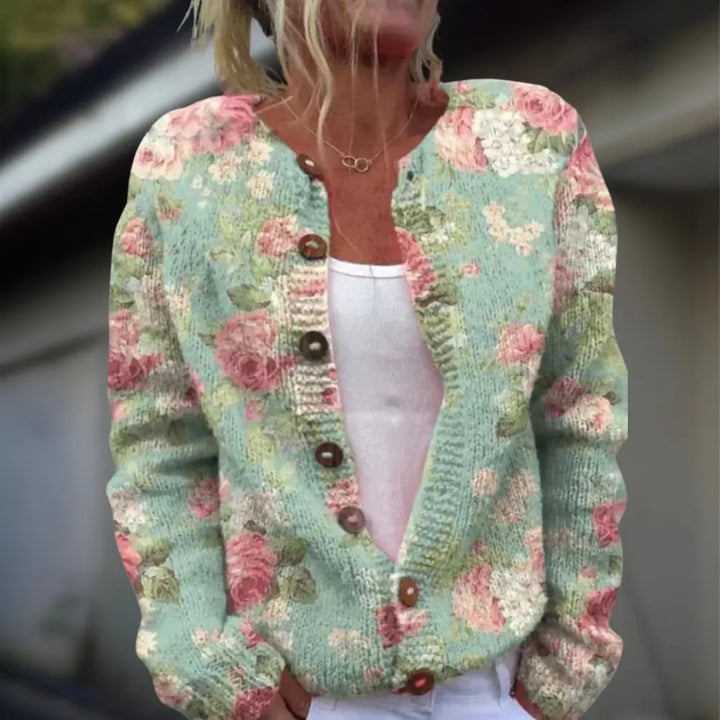 Anja™ Knitted Cardigan with Print