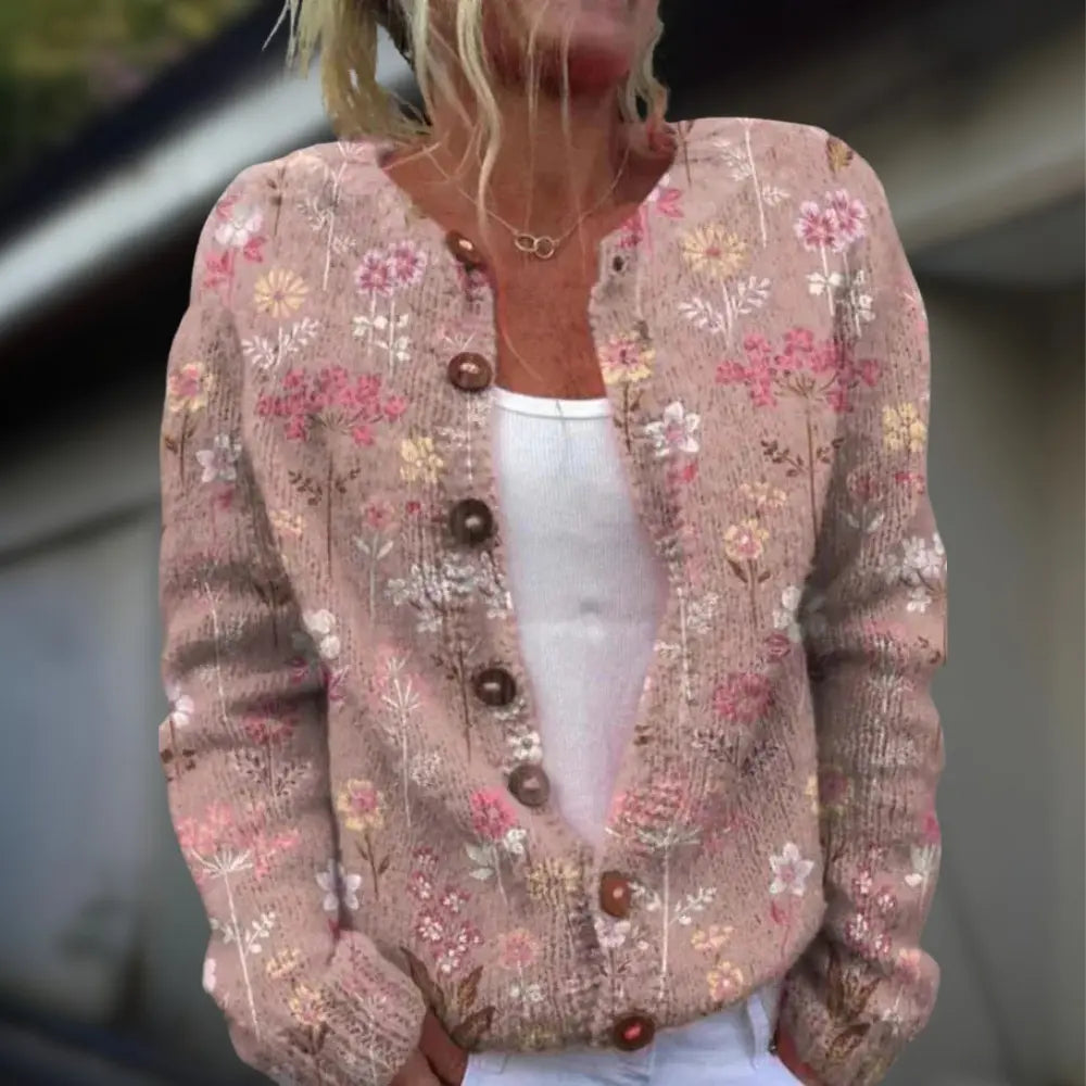 Anja™ Knitted Cardigan with Print