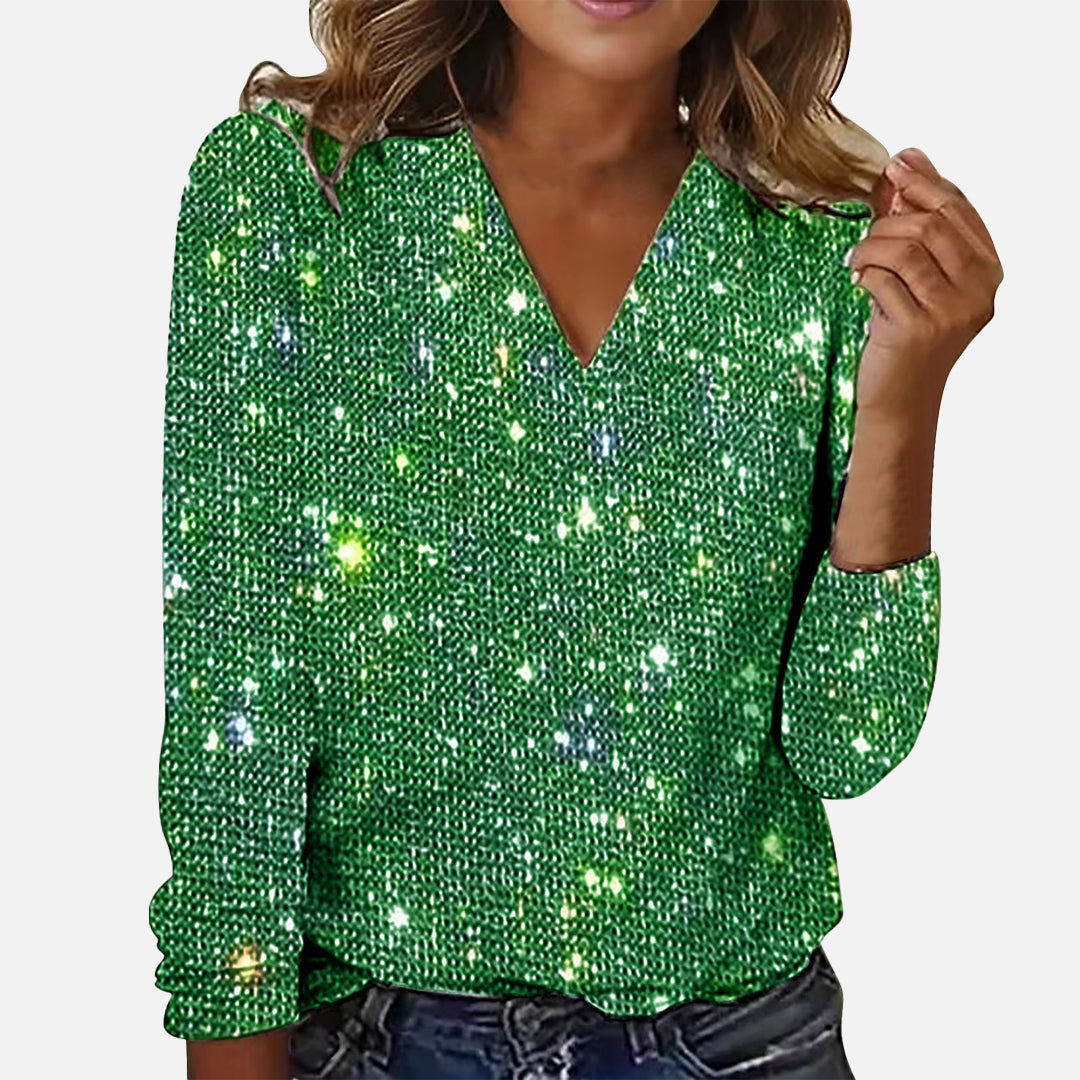 Jade™ - V-Neck Diamond Blouse