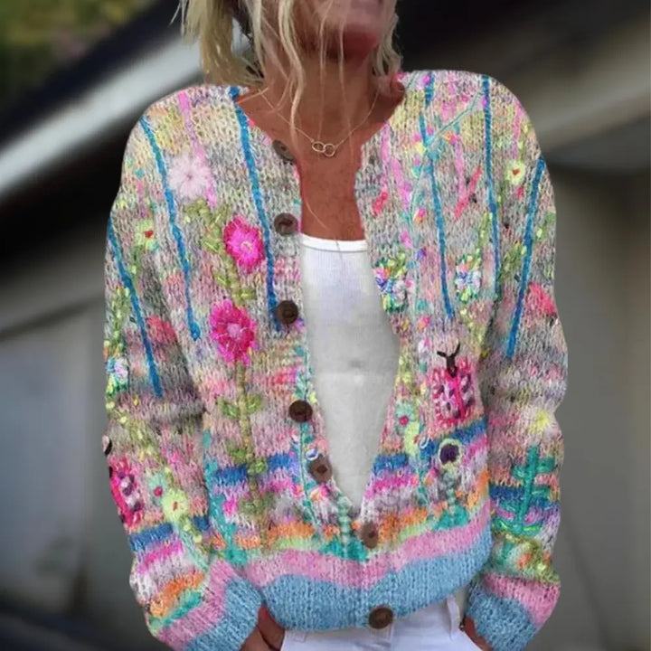 Anja™ Knitted Cardigan with Print