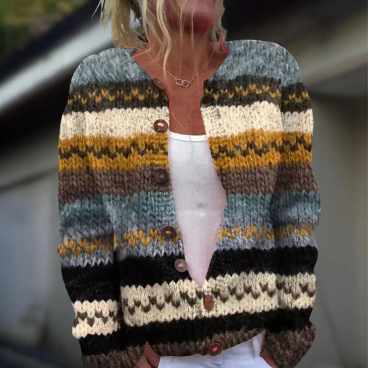 Anja™ Knitted Cardigan with Print