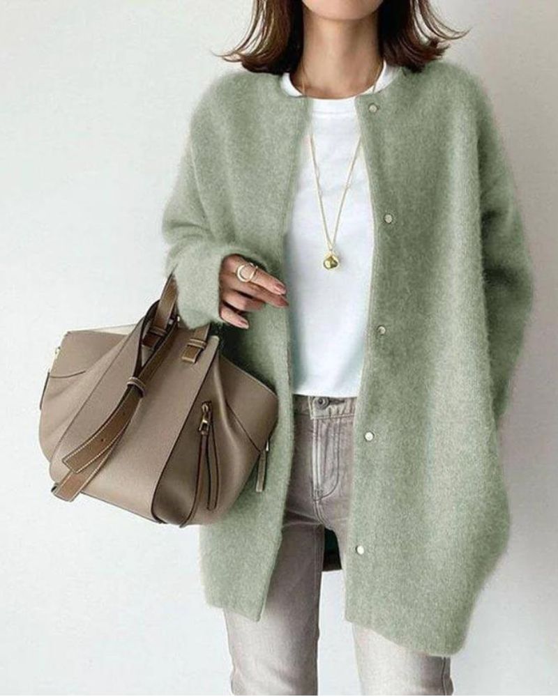 ELSPETH™ – Longline Button Cardigan