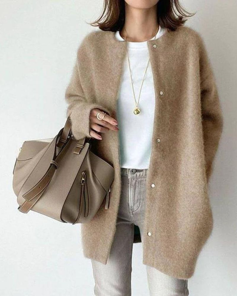 ELSPETH™ – Longline Button Cardigan
