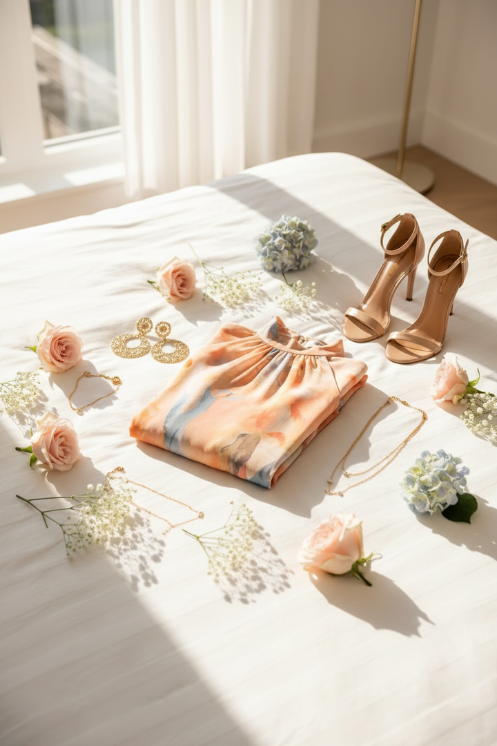 Flowing Halter Neck Dress Lightweight Chiffon